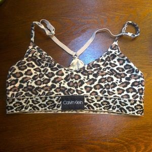 Calvin Klein Leopard sports bra 34B